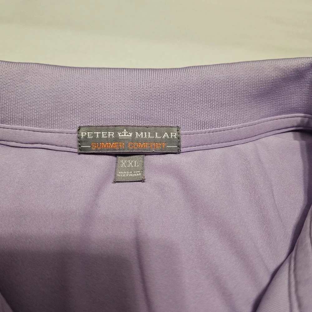 Peter Millar Shirt Mens 2XL Summer Comfort Performance Golf Polo Gaillardia Club